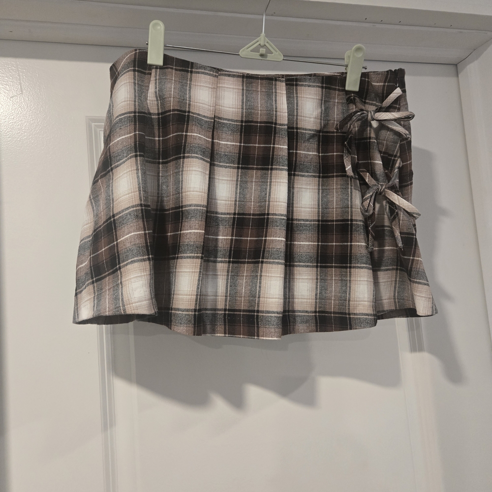 Plaid Mini Skirt With Safety Shorts